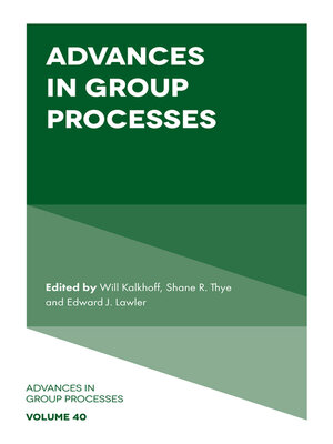 cover image of Advances in Group Processes